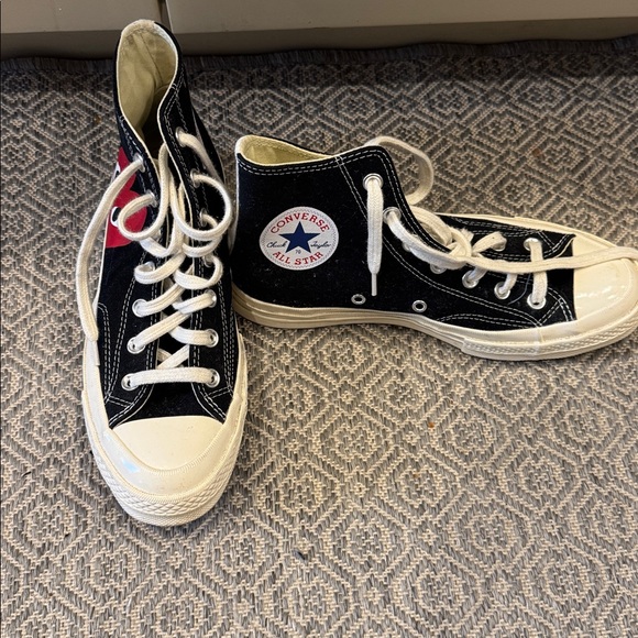 Comme Des Garcons PLAY x Converse Unisex Chuck Taylor High Top Sneakers - Picture 3 of 6